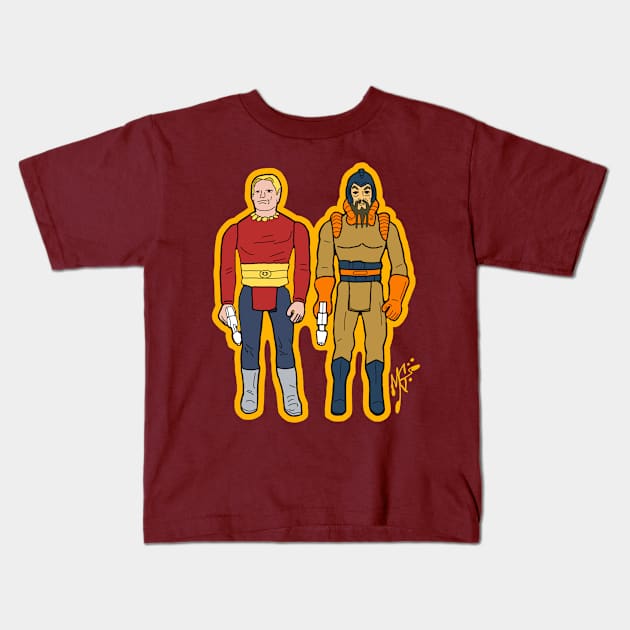 Vintage Flash and Ming Kids T-Shirt by The Burrito Kid